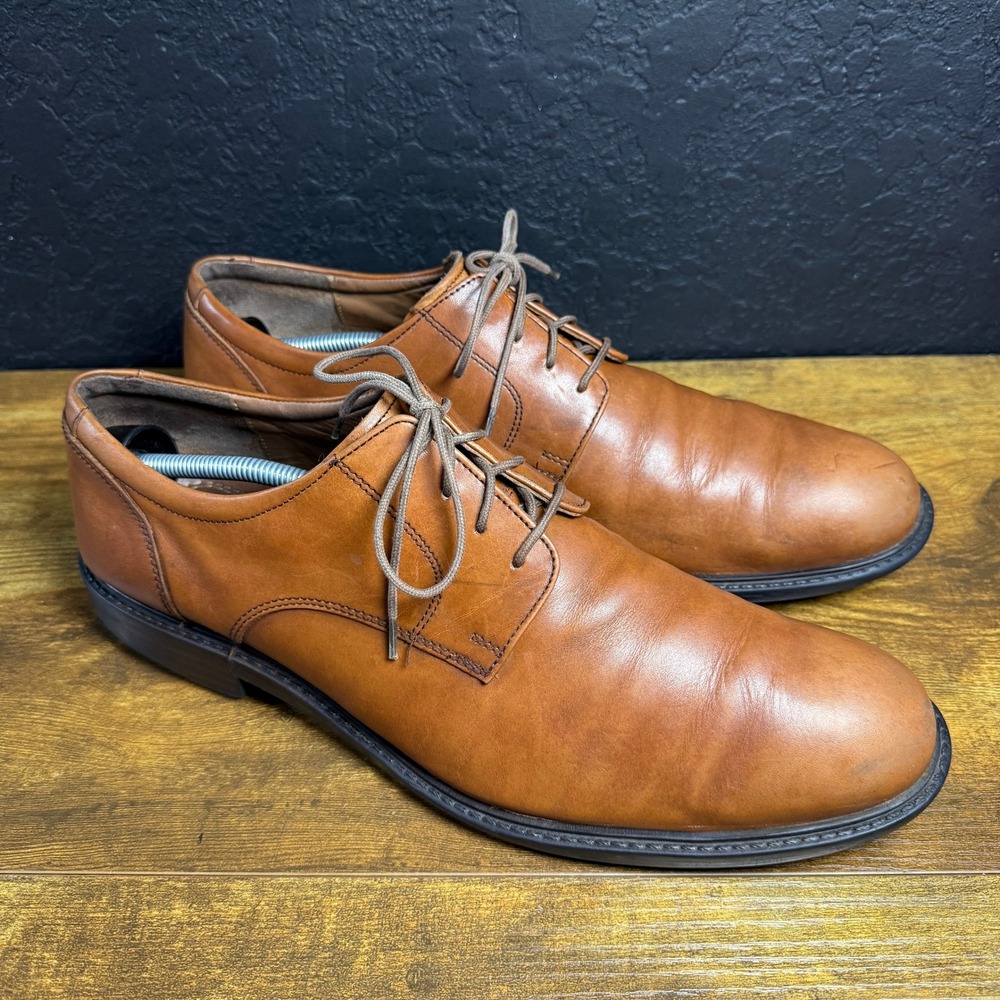 Johnston & Murphy 20-3397 Tan Leather Derby Dress Shoes Mens 13M